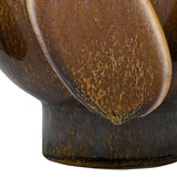 Reactive Glaze Ceramic Round Vase – Brown
