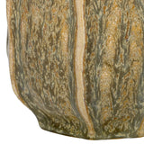 Ridged Reactive Glaze Ceramic Vase – Cream