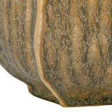 Ridged Reactive Glaze Ceramic Vase – Cream