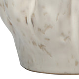 Ruffled Ceramic Reactive Glaze Vase – Cream