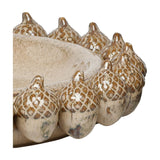 Acorn Border Ceramic Decorative Bowl – Cream