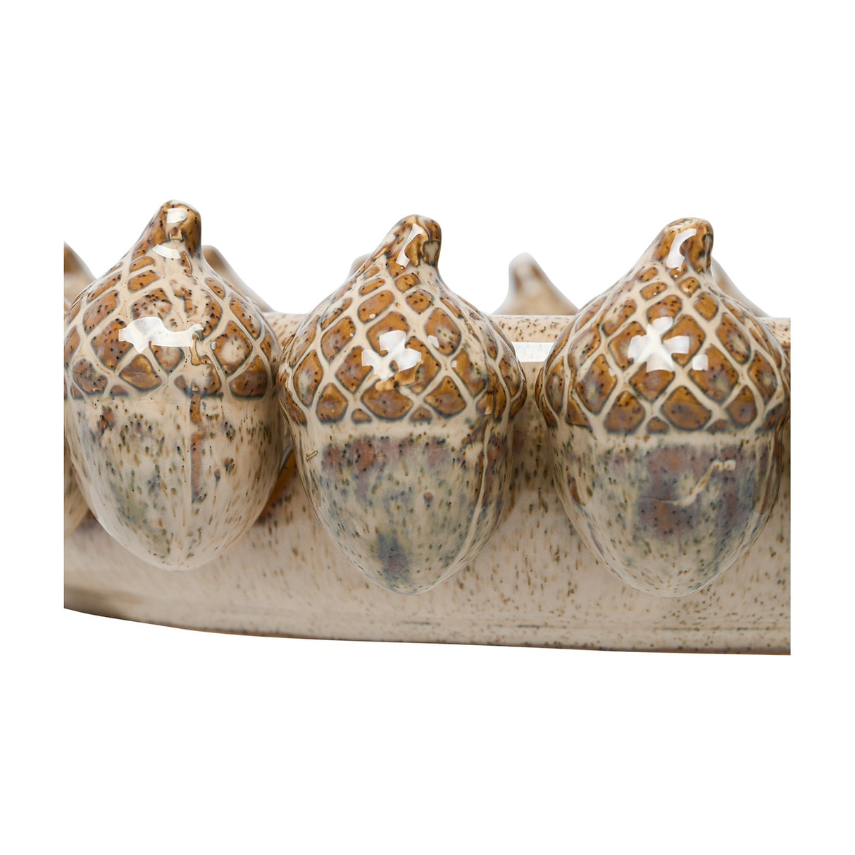 Acorn Border Ceramic Decorative Bowl – Cream
