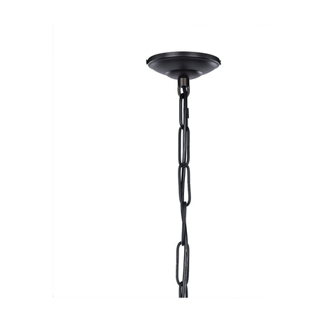 Libra Interiors Tiered Cloud Wire pendant light ceiling canopy and matt black chain suspension detail on a plain white background.