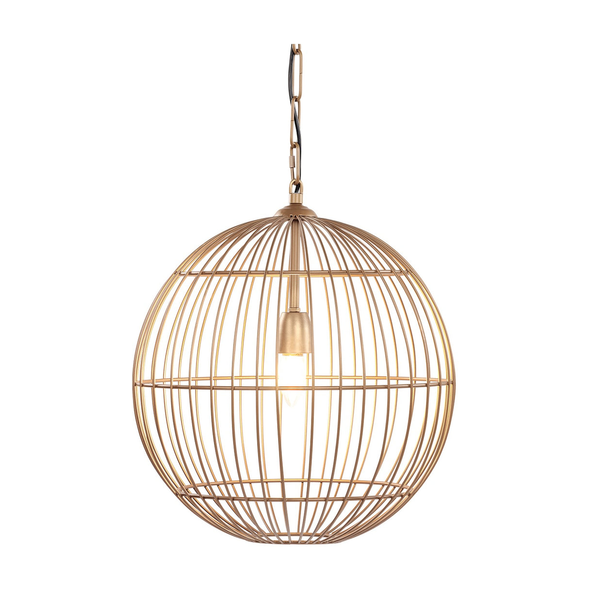 Globe Wire Pendant Light – Brass