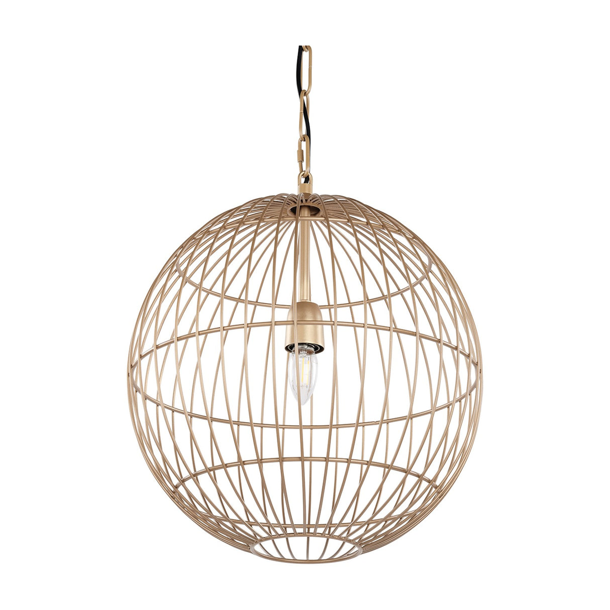 Globe Wire Pendant Light – Brass