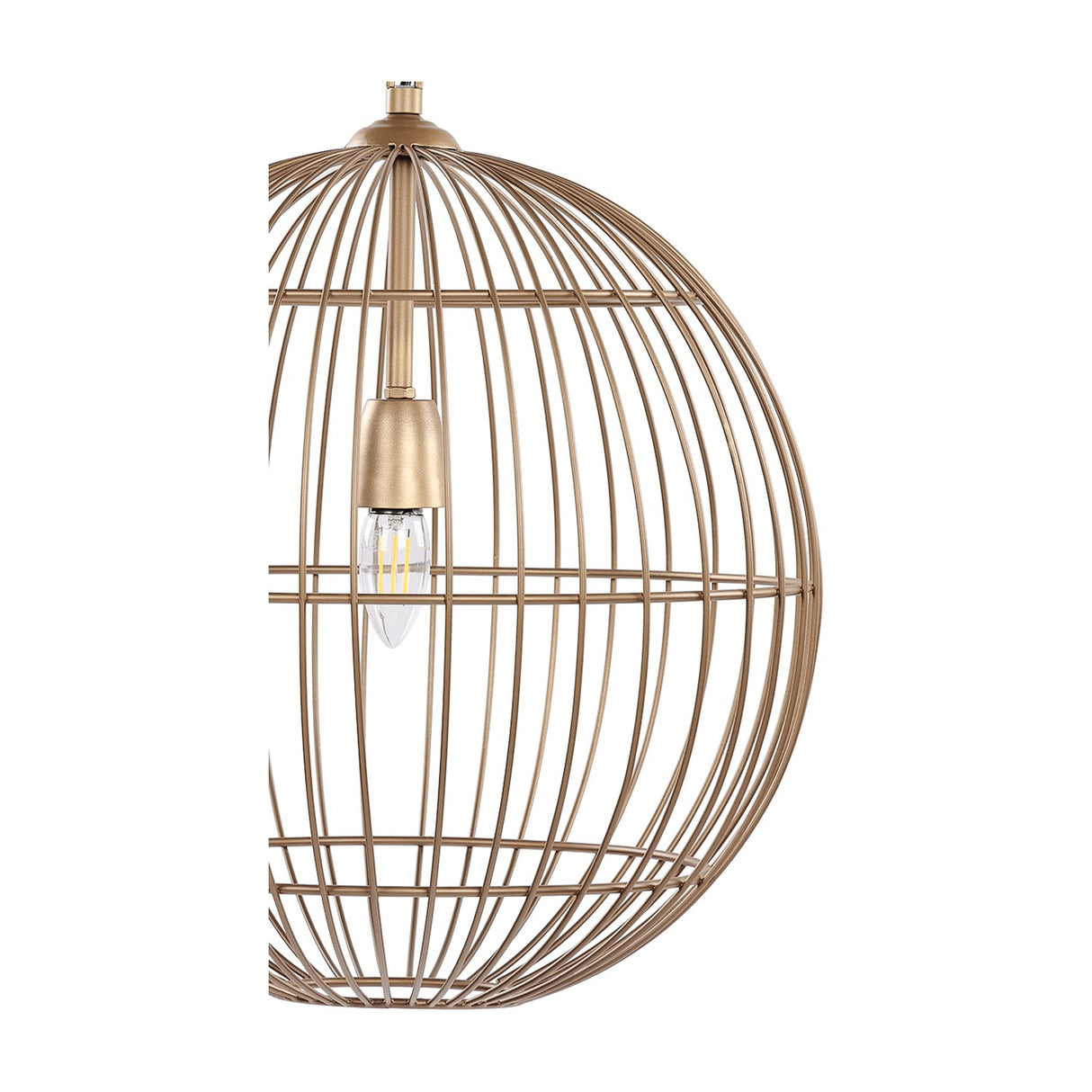 Globe Wire Pendant Light – Brass
