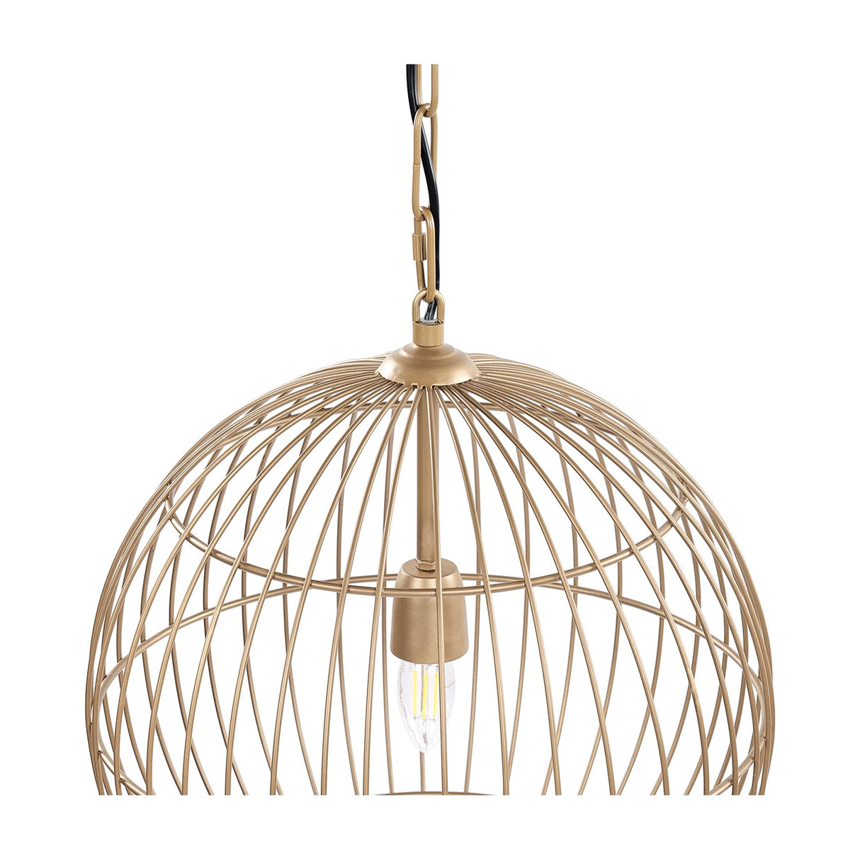 Globe Wire Pendant Light – Brass