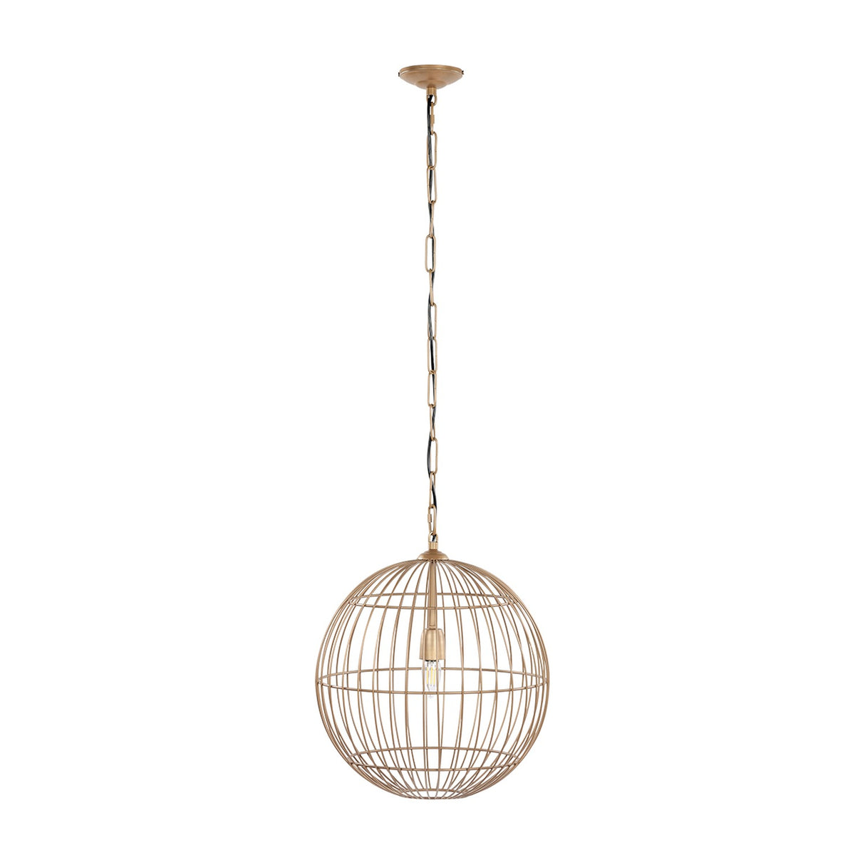 Globe Wire Pendant Light – Brass