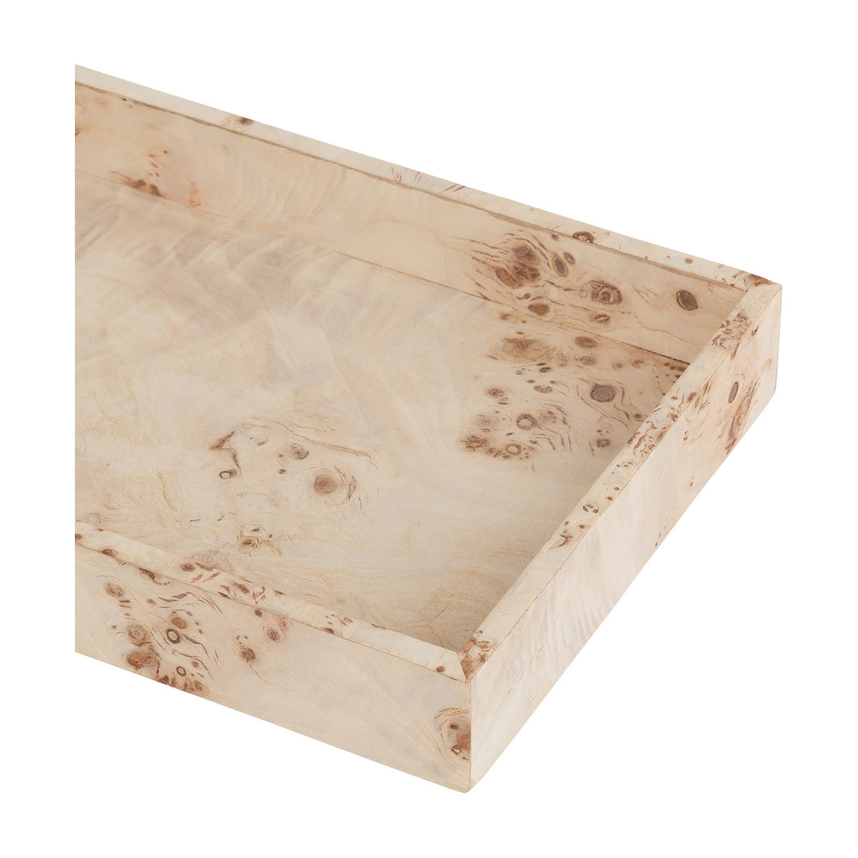 Burlwood Rectangular Wooden Serving Tray – Natural