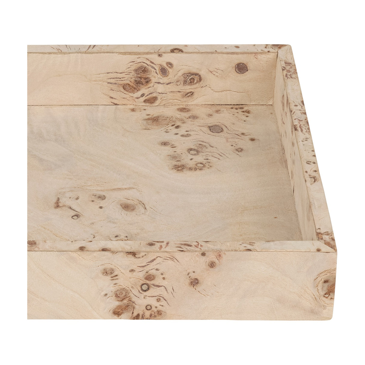 Burlwood Rectangular Wooden Serving Tray – Natural
