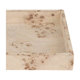 Burlwood Rectangular Wooden Serving Tray – Natural