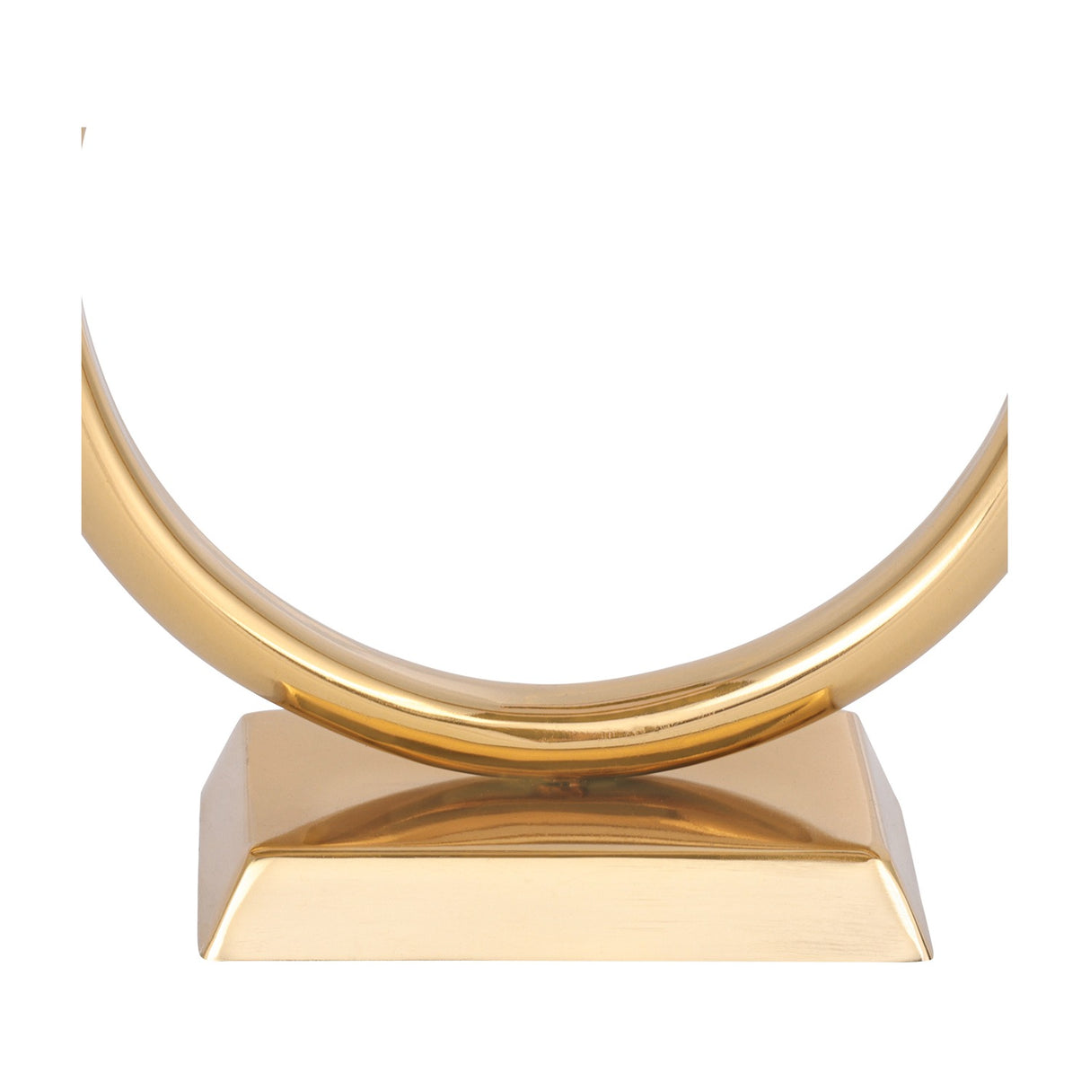 Polished Ring Gold Taper Candle Holder