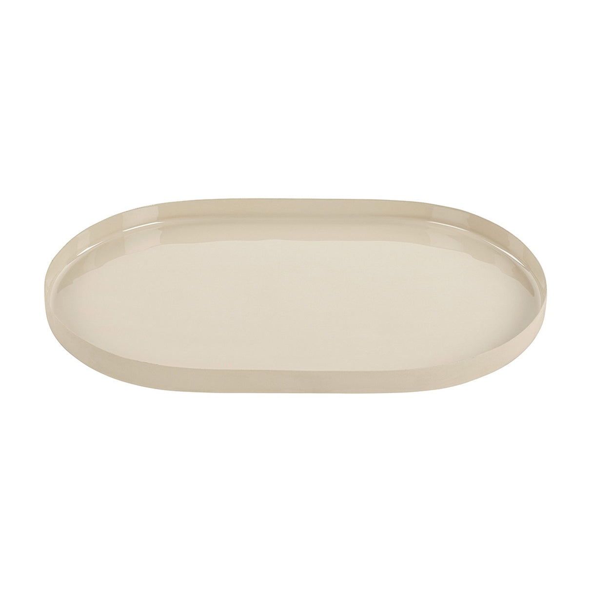 Enamelled Oval Iron Serving Tray – Cream