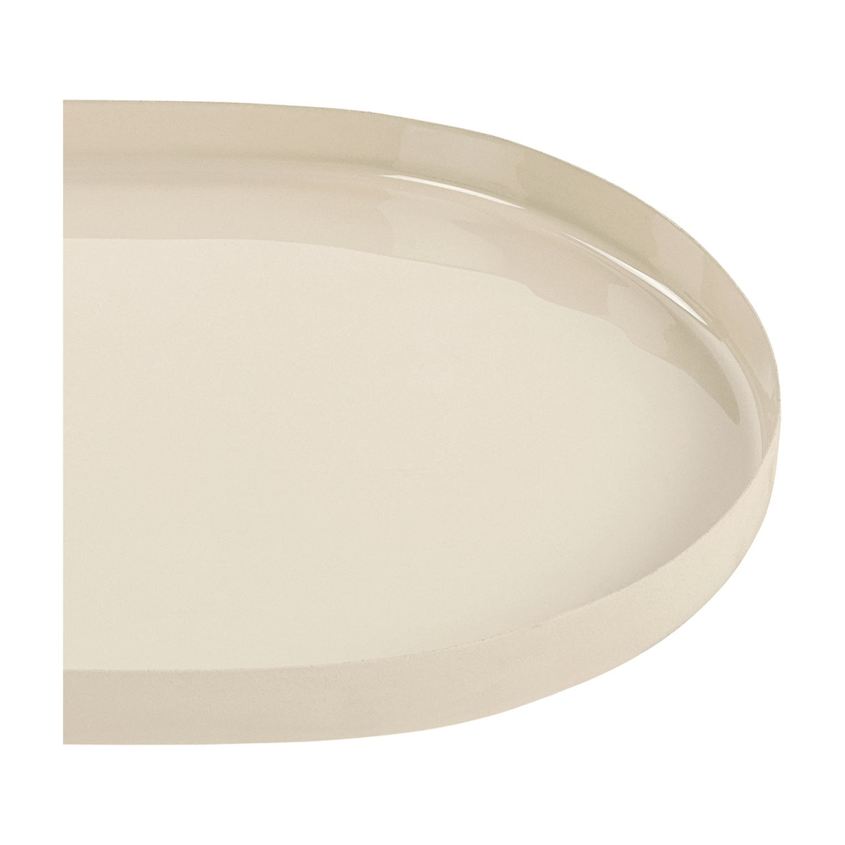Enamelled Oval Iron Serving Tray – Cream