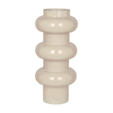 Tiered Cream Enamel Iron Vase