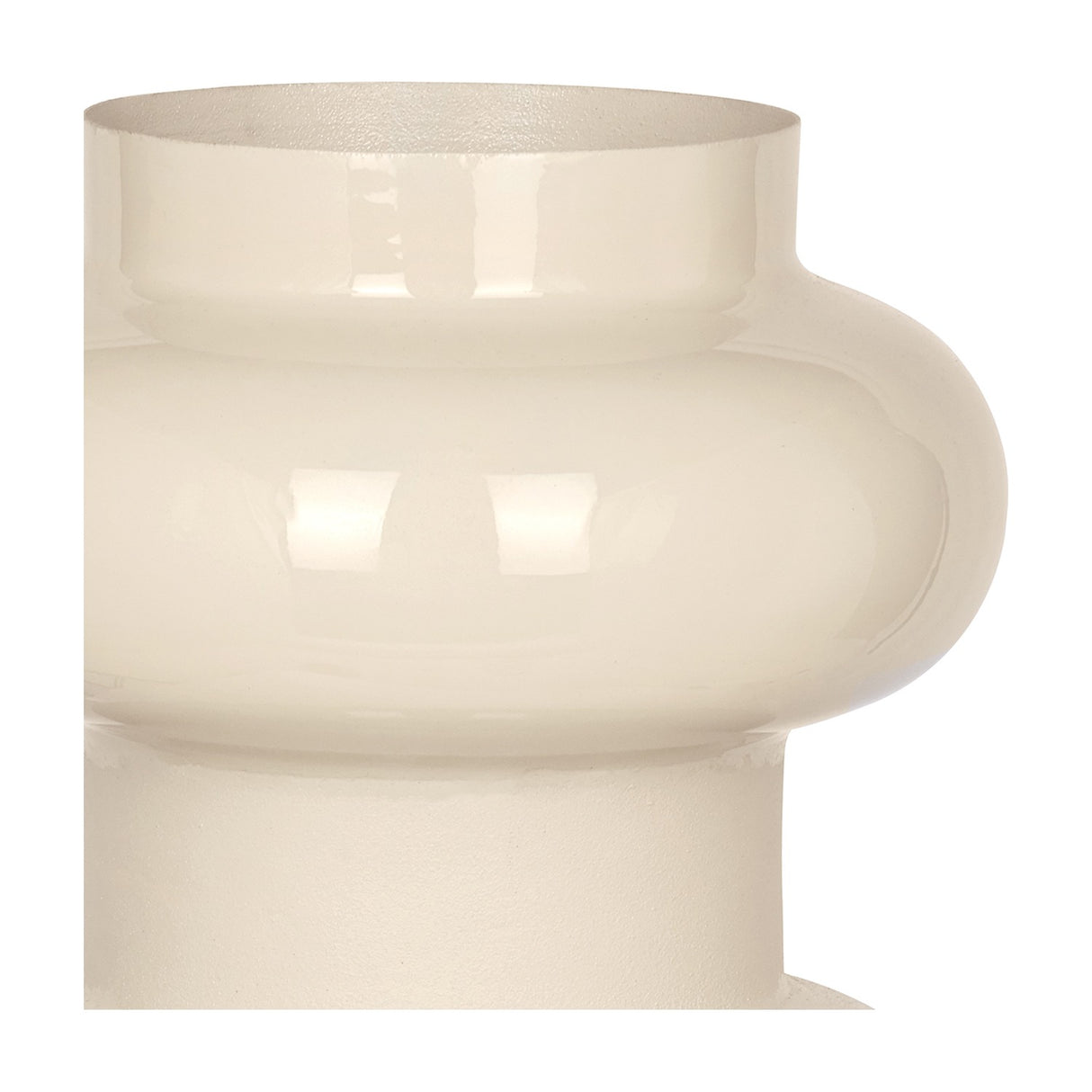 Tiered Cream Enamel Iron Vase