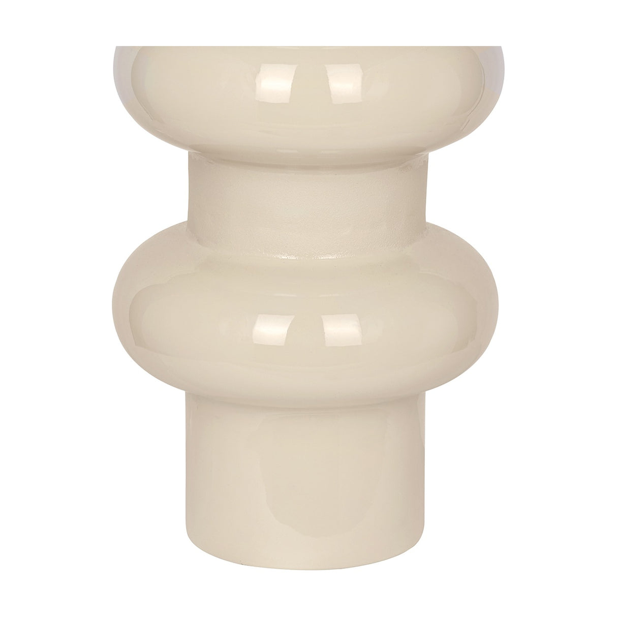 Tiered Cream Enamel Iron Vase