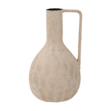Textured Teardrop Handled Vase – Cream