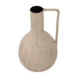 Textured Teardrop Handled Vase – Cream