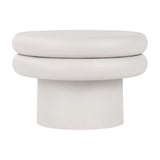 Round Textured Iron Coffee Table – Cream