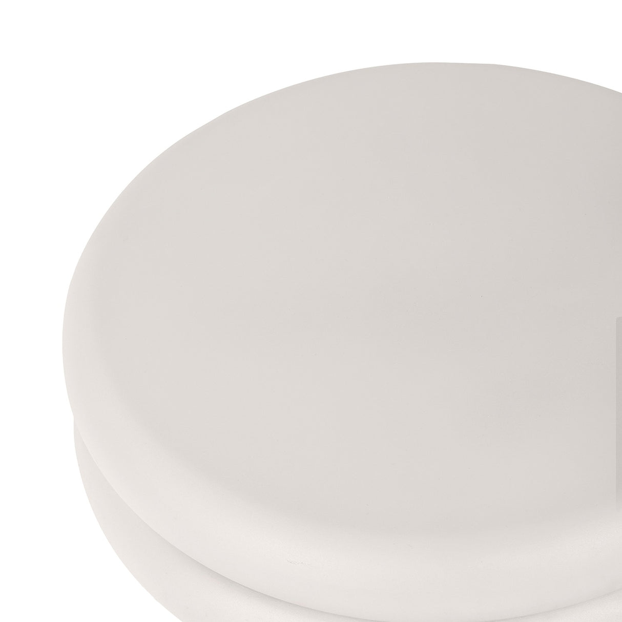 Round Textured Iron Coffee Table – Cream