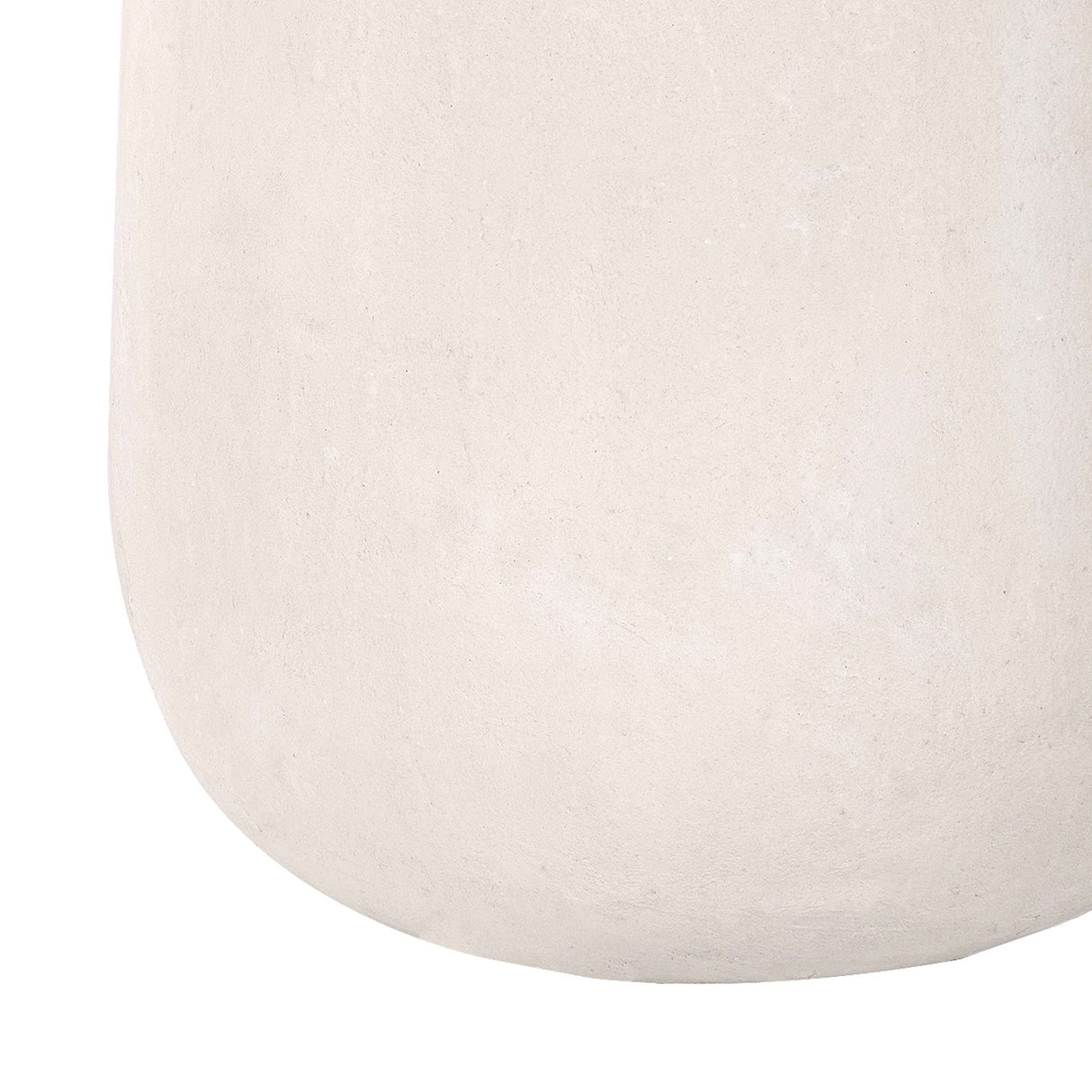 Textured Tall Papier-Mâché Planter – Cream