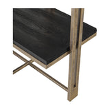Sandblasted Mango Wood Champagne Gold Wall Shelf