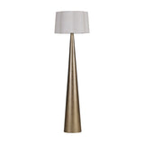 Tapered Smoked Gold Linen Floor Lamp