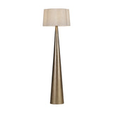 Tapered Smoked Gold Linen Floor Lamp