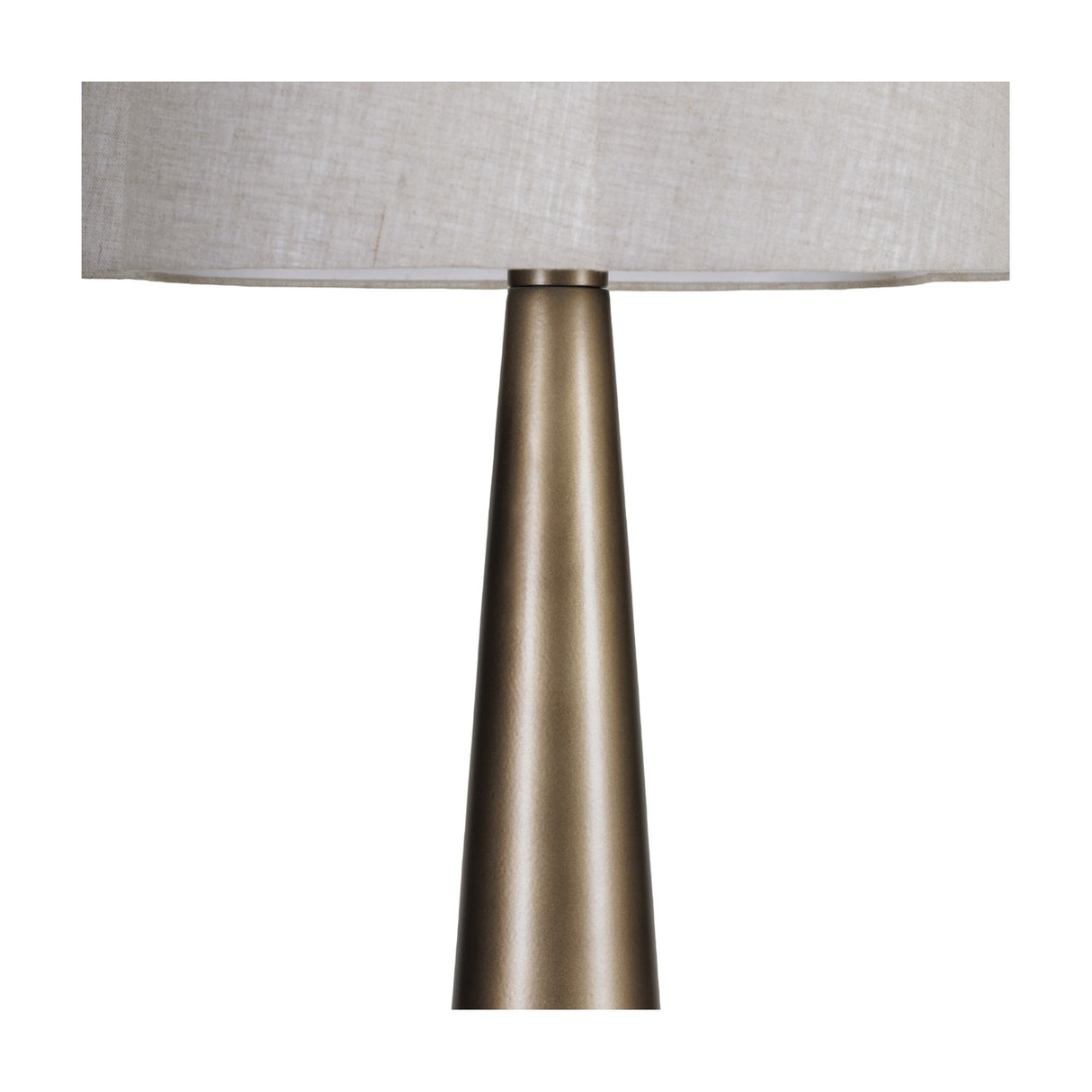 Tapered Smoked Gold Linen Floor Lamp