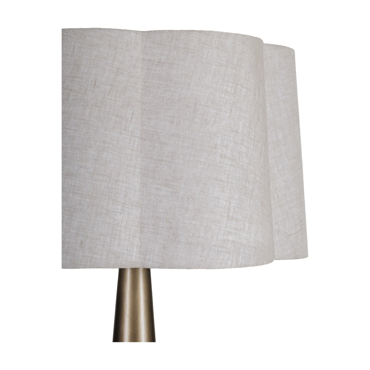 Tapered Smoked Gold Linen Floor Lamp