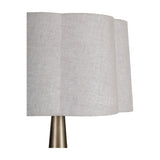Tapered Smoked Gold Linen Floor Lamp