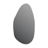 Libra Interiors Asymmetric Pebble Gilded Wall Mirror with an organic pebble silhouette and slim corrugated iron frame, shown on a plain white background.