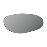 Libra Interiors Asymmetric Pebble Gilded Wall Mirror shown landscape with an irregular curved outline and slim frame on a plain white background.