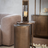 Marble & Glass Nesting Side Table – Gold