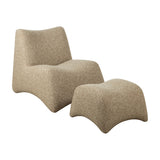 Boucle Curved Accent Armchair – Beige