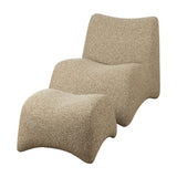 Boucle Curved Accent Armchair – Beige