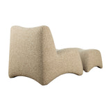 Boucle Curved Accent Armchair – Beige
