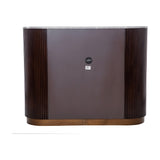 Marble Top Fluted Walnut Cabinet – Brown