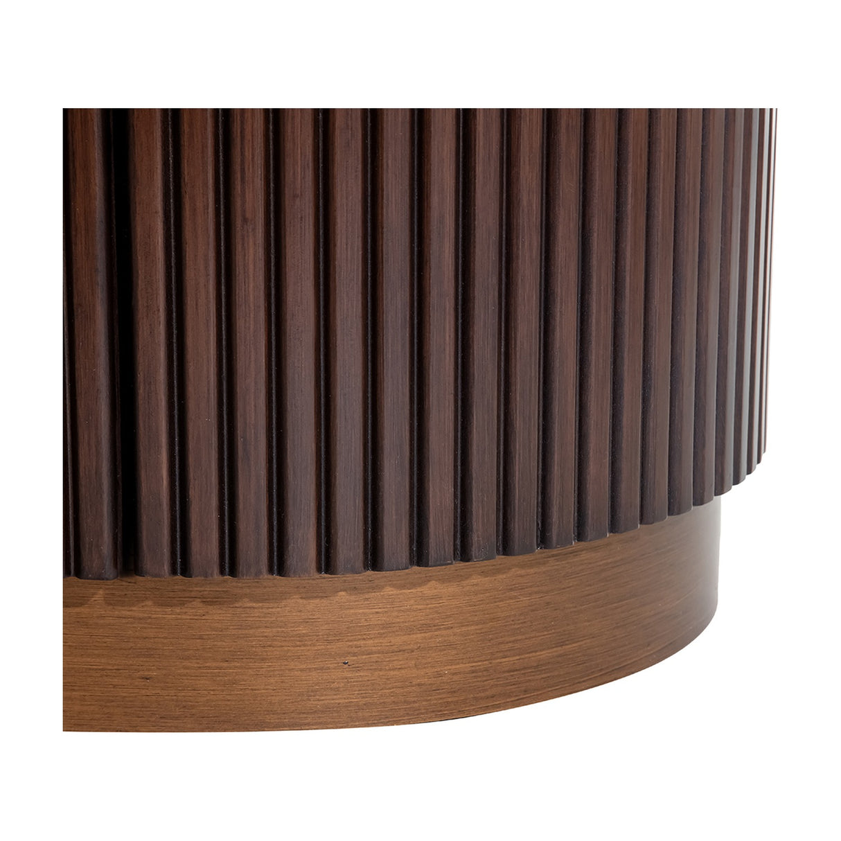 Marble Top Fluted Walnut Cabinet – Brown