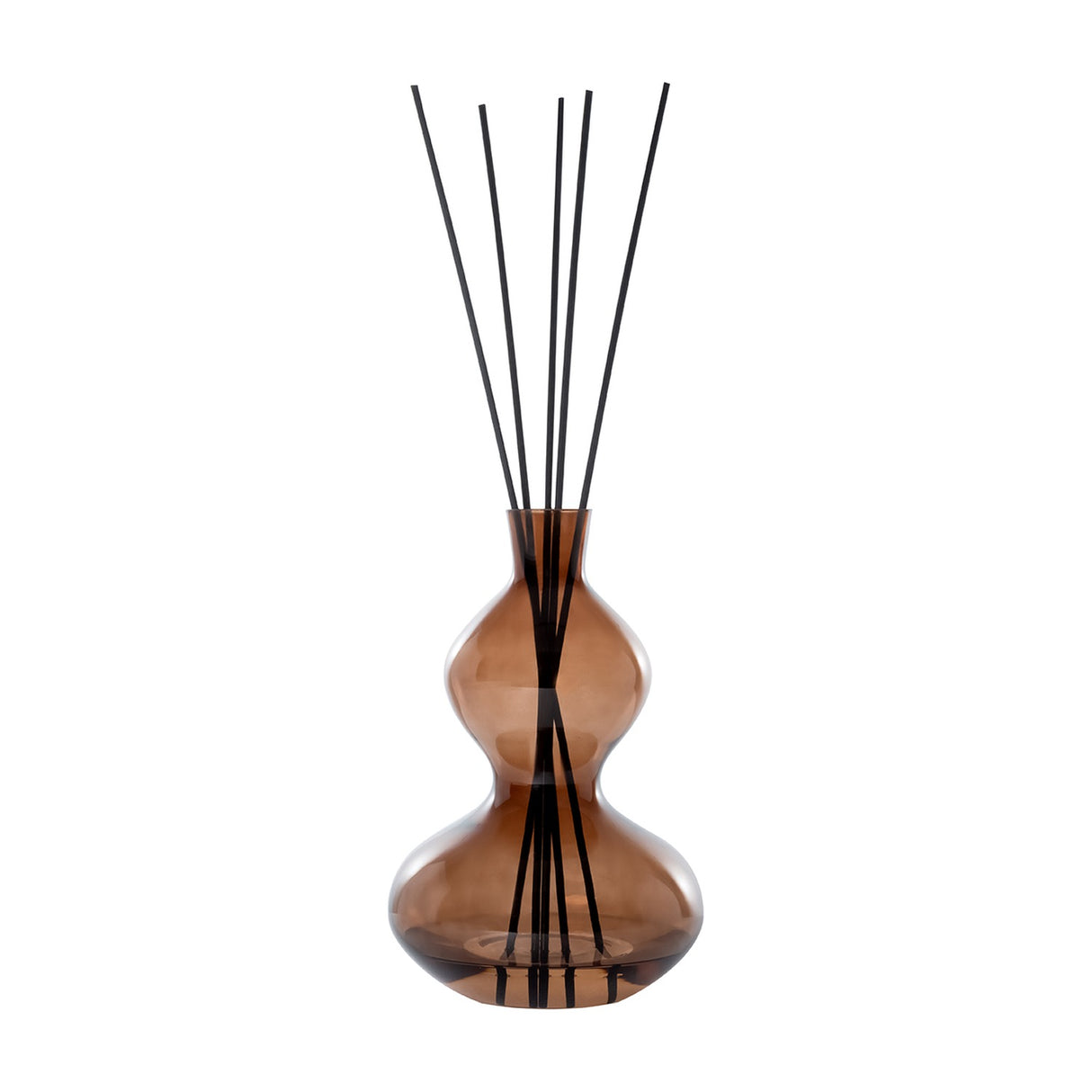 Curved Amber Glass 500ml Reed Diffuser – Brown