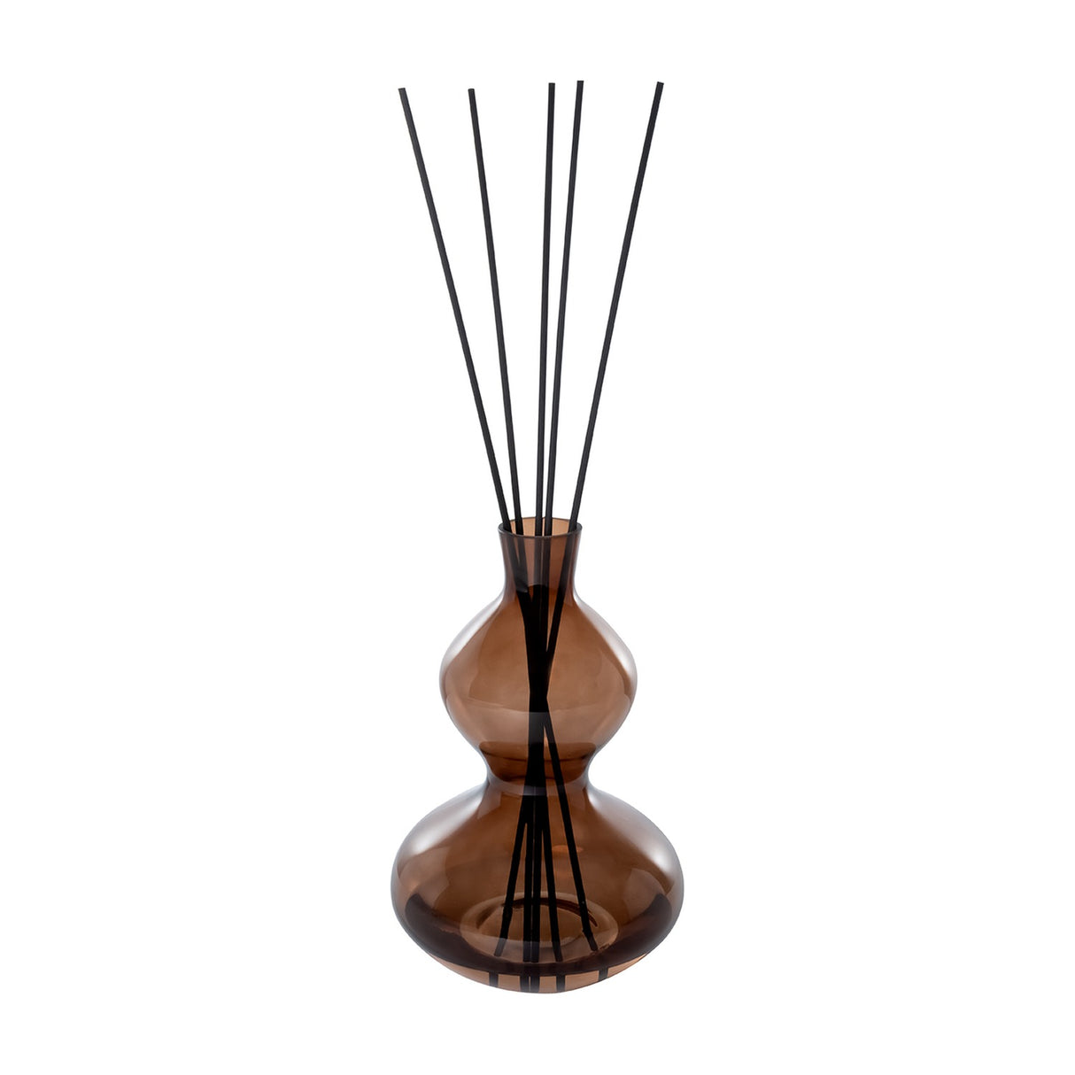 Curved Amber Glass 500ml Reed Diffuser – Brown