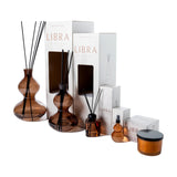 Curved Amber Glass 500ml Reed Diffuser – Brown