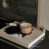 Amber Glass Palo Santo Scented Candle – Brown
