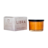 Amber Glass Palo Santo Scented Candle – Brown