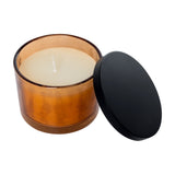 Amber Glass Palo Santo Scented Candle – Brown
