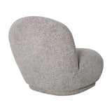 Curved Heathered Chenille Armchair – Grey