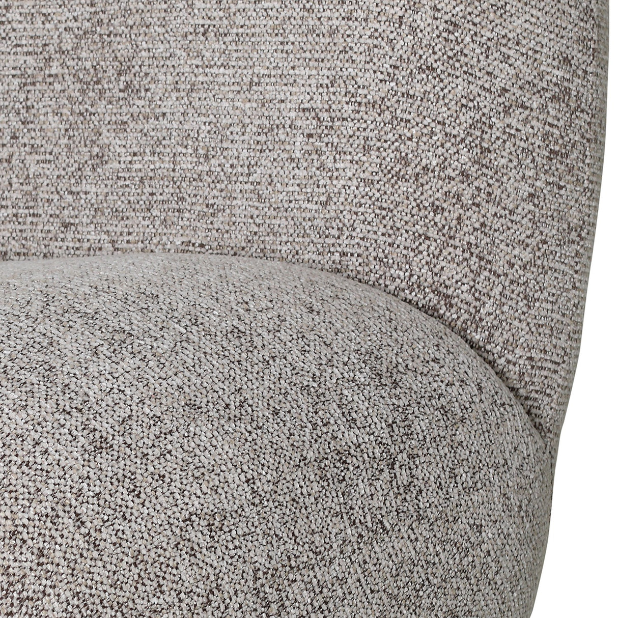 Curved Heathered Chenille Armchair – Grey