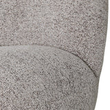 Curved Heathered Chenille Armchair – Grey