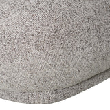 Curved Heathered Chenille Armchair – Grey